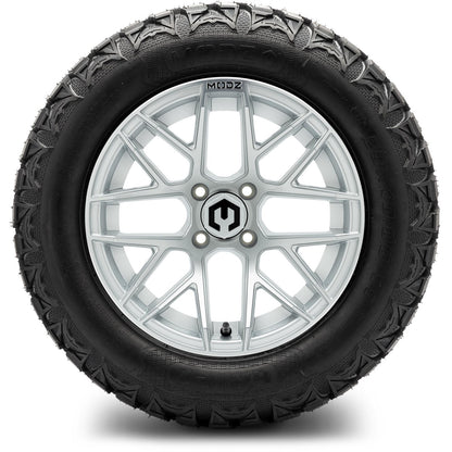MODZ® 14" Matrix Silver Wheels & Off-Road Tires Combo