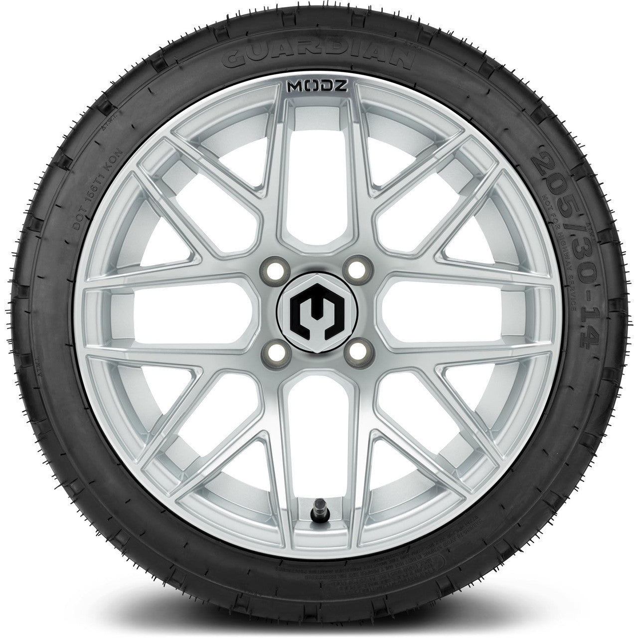 MODZ® 14" Matrix Silver Wheels & Street Tires Combo