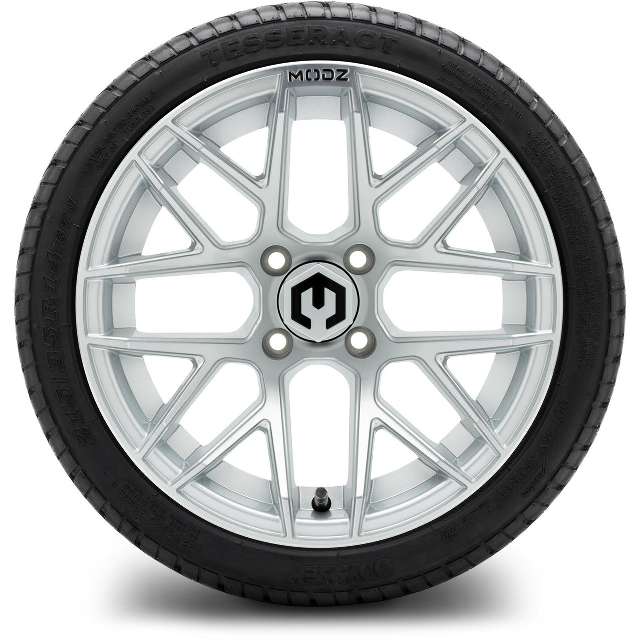 MODZ® 14" Matrix Silver Wheels & Street Tires Combo