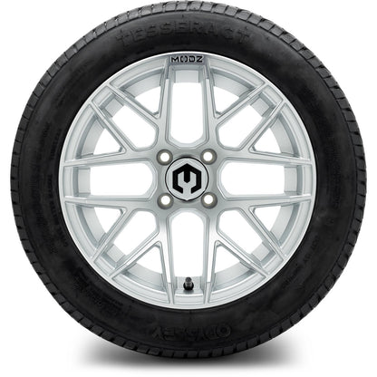 MODZ® 14" Matrix Silver Wheels & Street Tires Combo