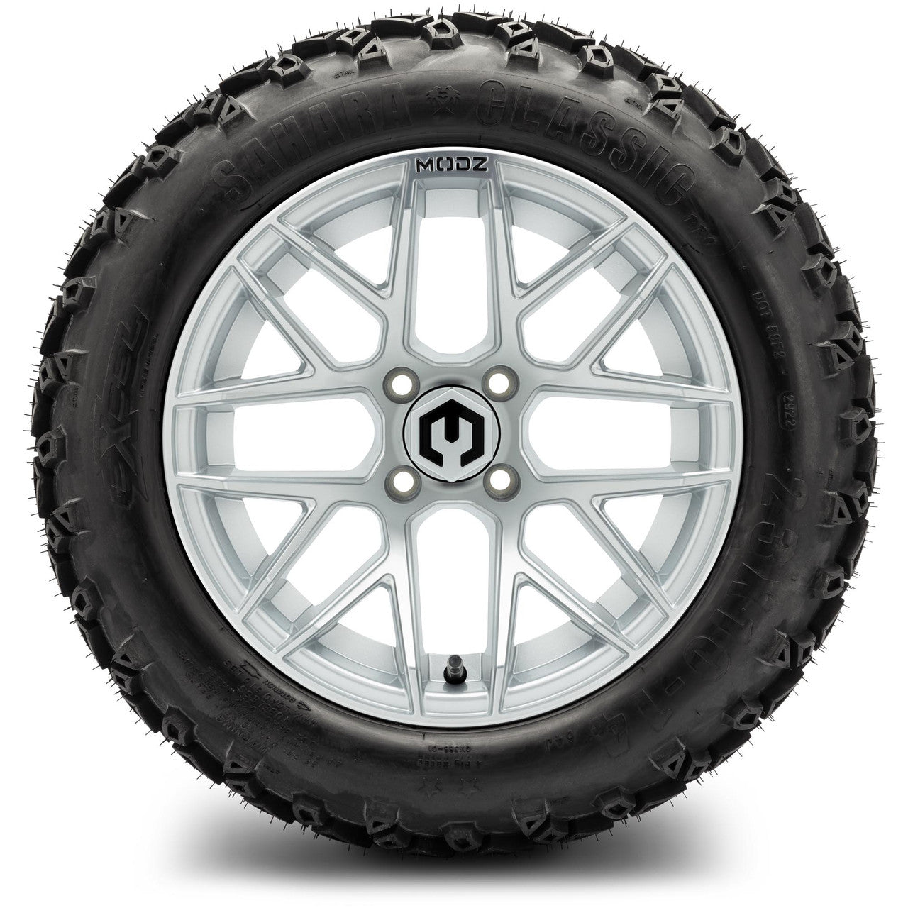 MODZ® 14" Matrix Silver Wheels & Off-Road Tires Combo