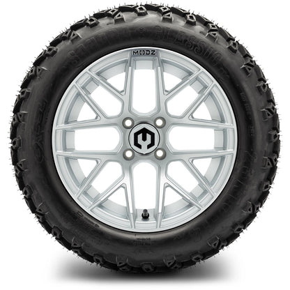MODZ® 14" Matrix Silver Wheels & Off-Road Tires Combo