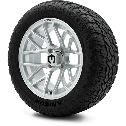 MODZ® 14" Matrix Silver Wheels & Off-Road Tires Combo