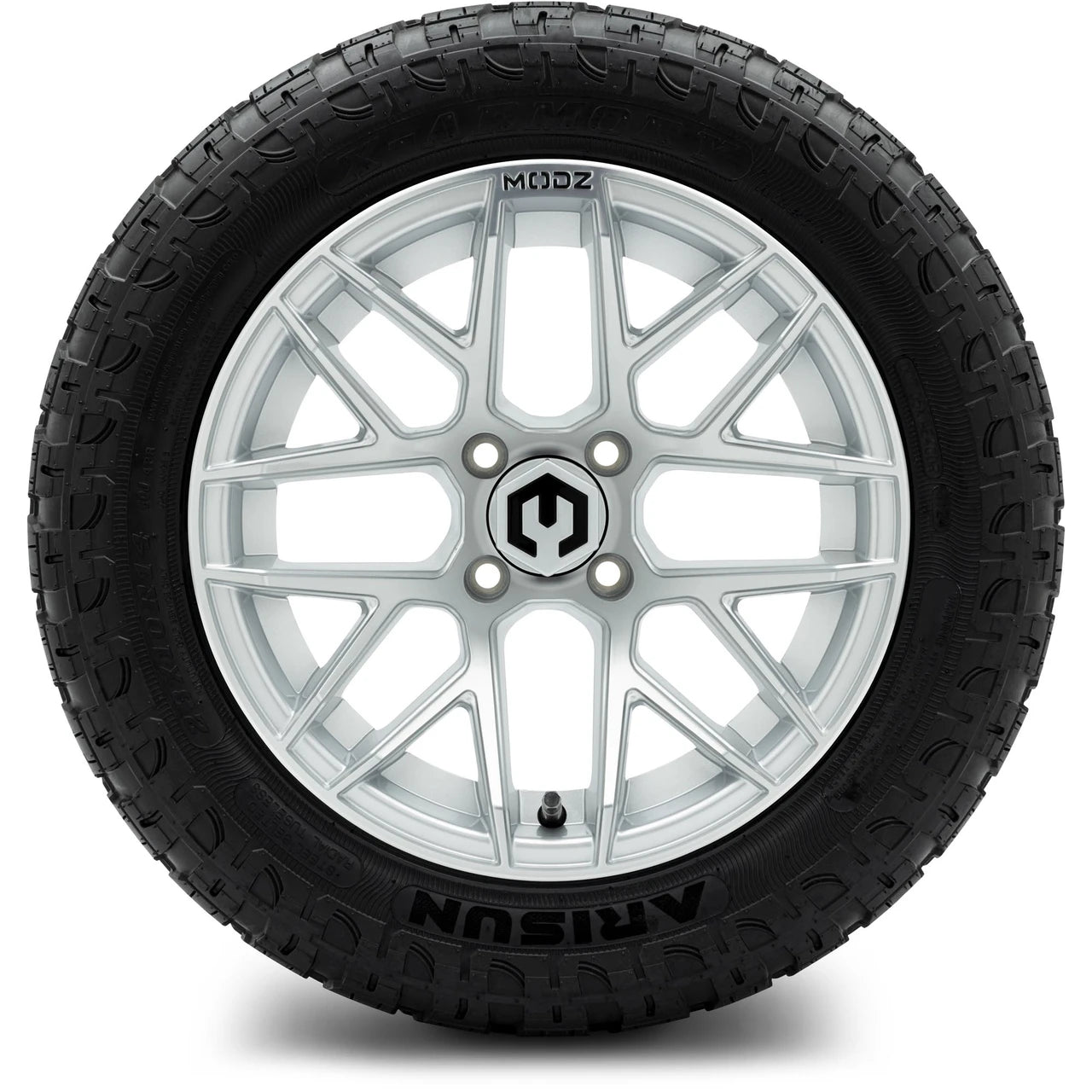 MODZ® 14" Matrix Silver Wheels & Off-Road Tires Combo