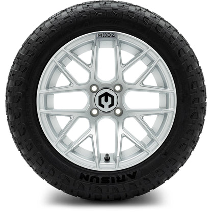MODZ® 14" Matrix Silver Wheels & Off-Road Tires Combo