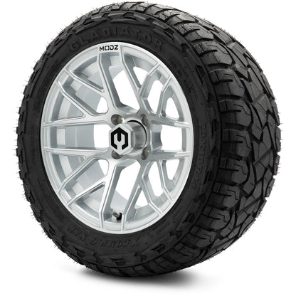 MODZ® 14" Matrix Silver Wheels & Off-Road Tires Combo