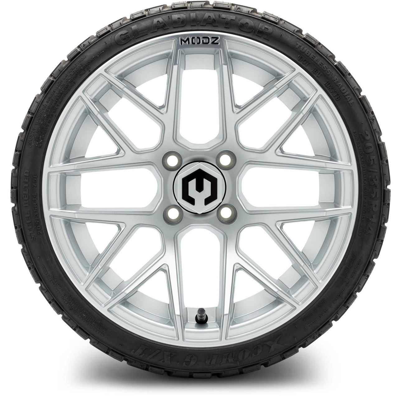 MODZ® 14" Matrix Silver Wheels & Off-Road Tires Combo