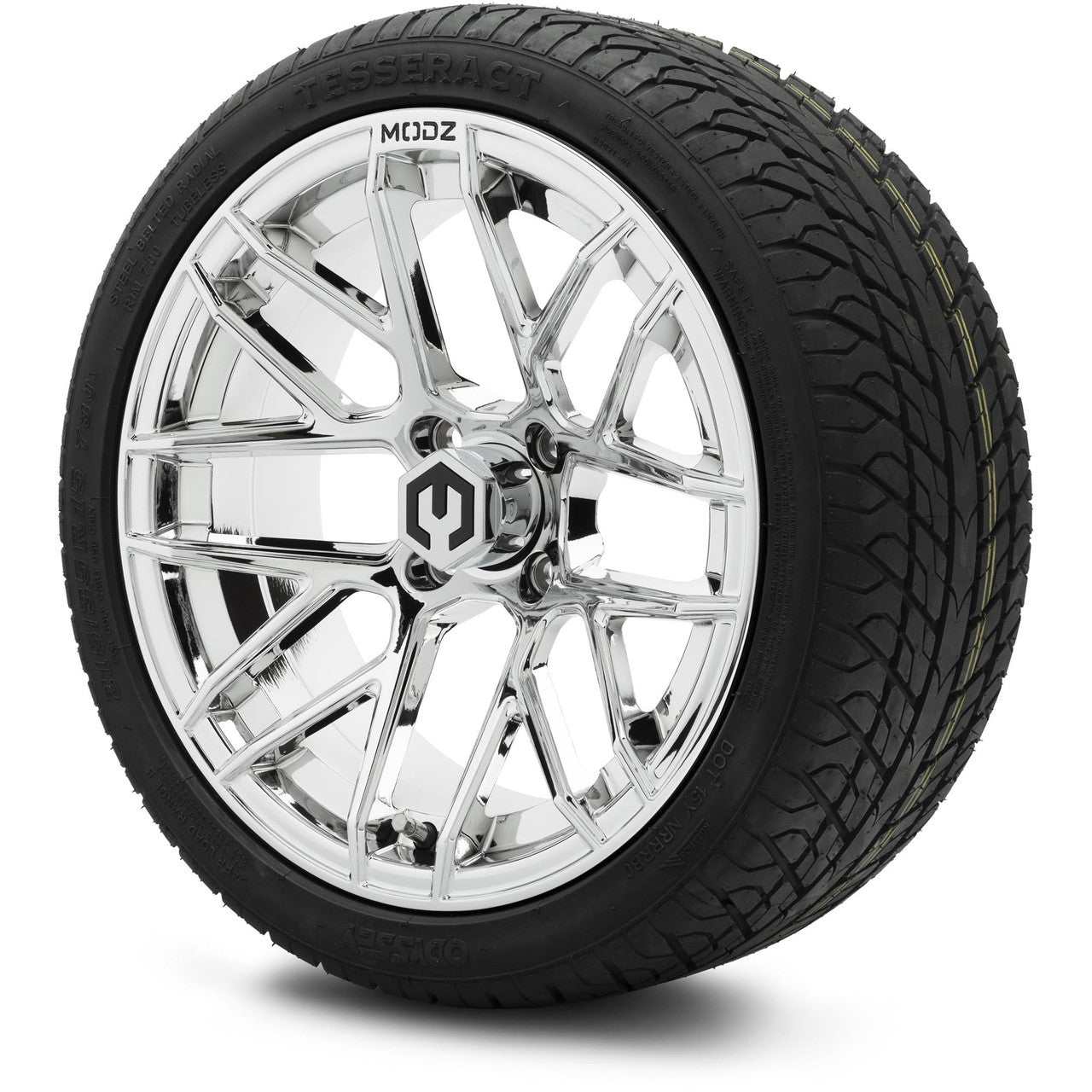 MODZ® 15" Matrix Chrome Wheels & Street Tires Combo
