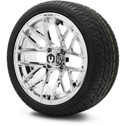MODZ® 15" Matrix Chrome Wheels & Street Tires Combo
