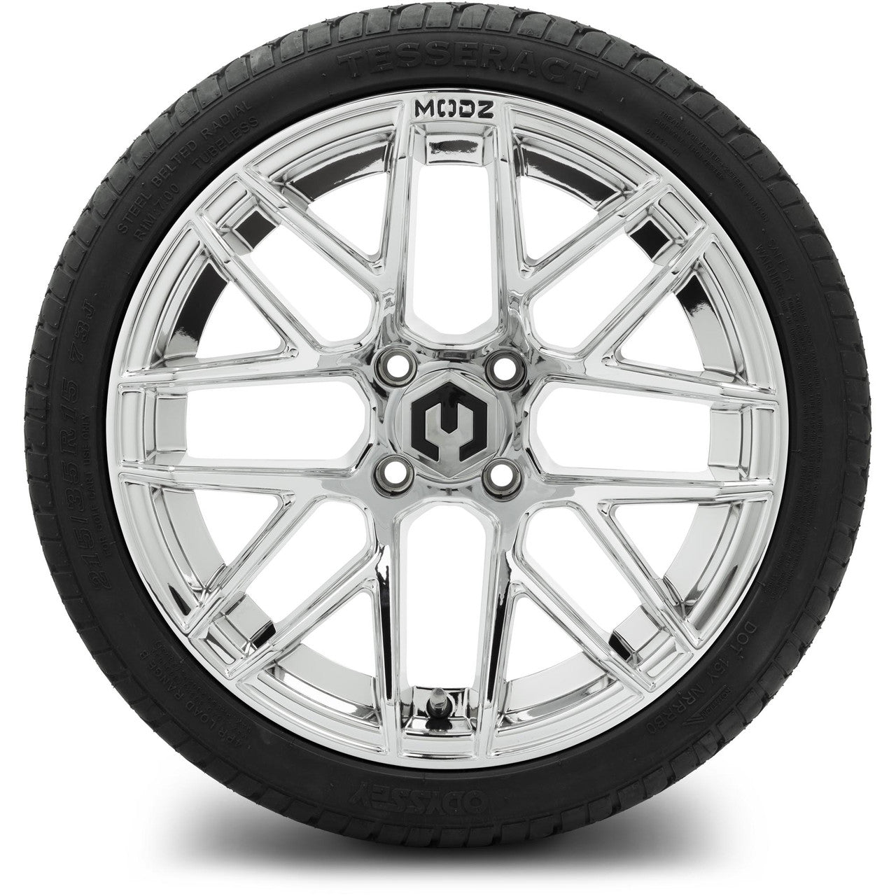 MODZ® 15" Matrix Chrome Wheels & Street Tires Combo