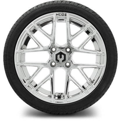 MODZ® 15" Matrix Chrome Wheels & Street Tires Combo