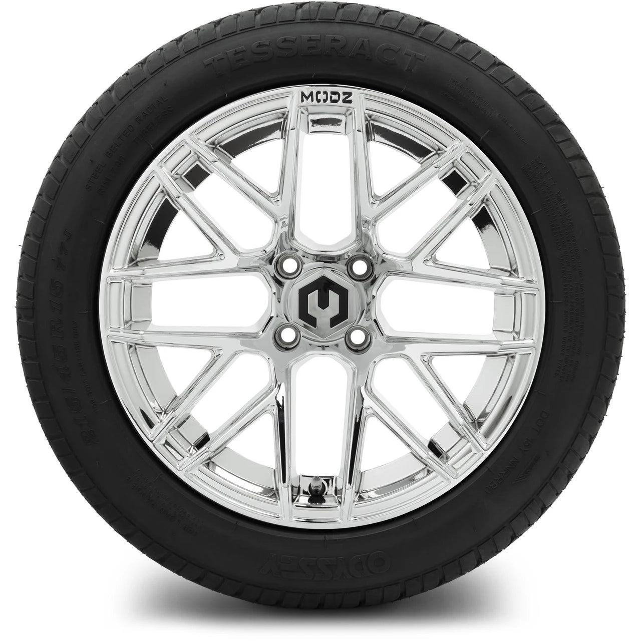 MODZ® 15" Matrix Chrome Wheels & Street Tires Combo