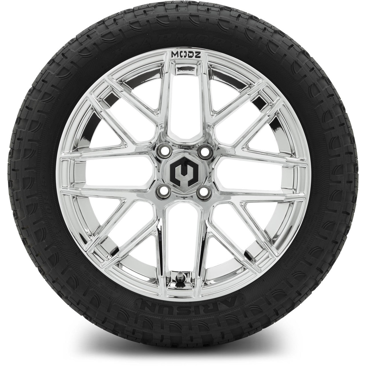 MODZ® 15" Matrix Chrome Wheels & Off-Road Tires Combo