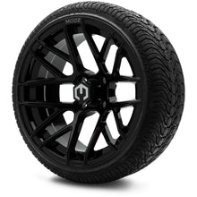 MODZ® 15" Matrix Glossy Black Wheels & Street Tires Combo