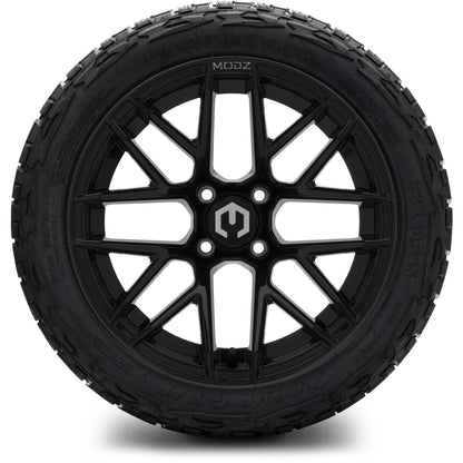 MODZ® 15" Matrix Glossy Black Wheels & Off-Road Tires Combo
