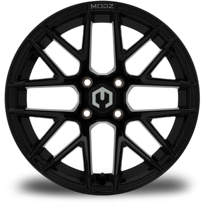 MODZ® Matrix Glossy Black 15" Golf Cart Wheel