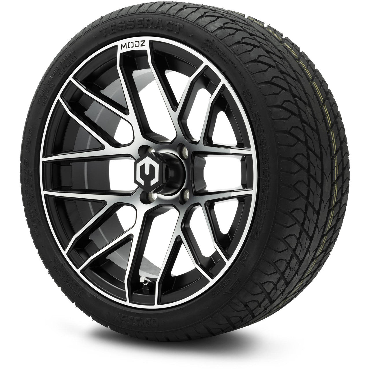 MODZ® 15" Matrix Machined Black Wheels & Street Tires Combo