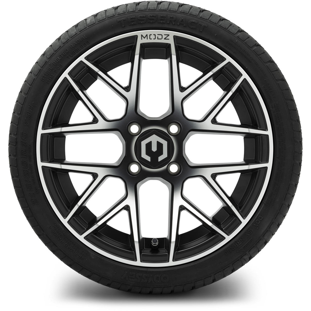 MODZ® 15" Matrix Machined Black Wheels & Street Tires Combo