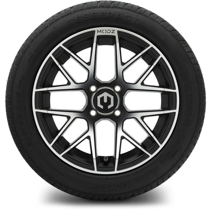 MODZ® 15" Matrix Machined Black Wheels & Street Tires Combo