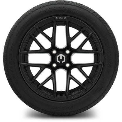 MODZ® 15" Matrix Matte Black Wheels & Street Tires Combo