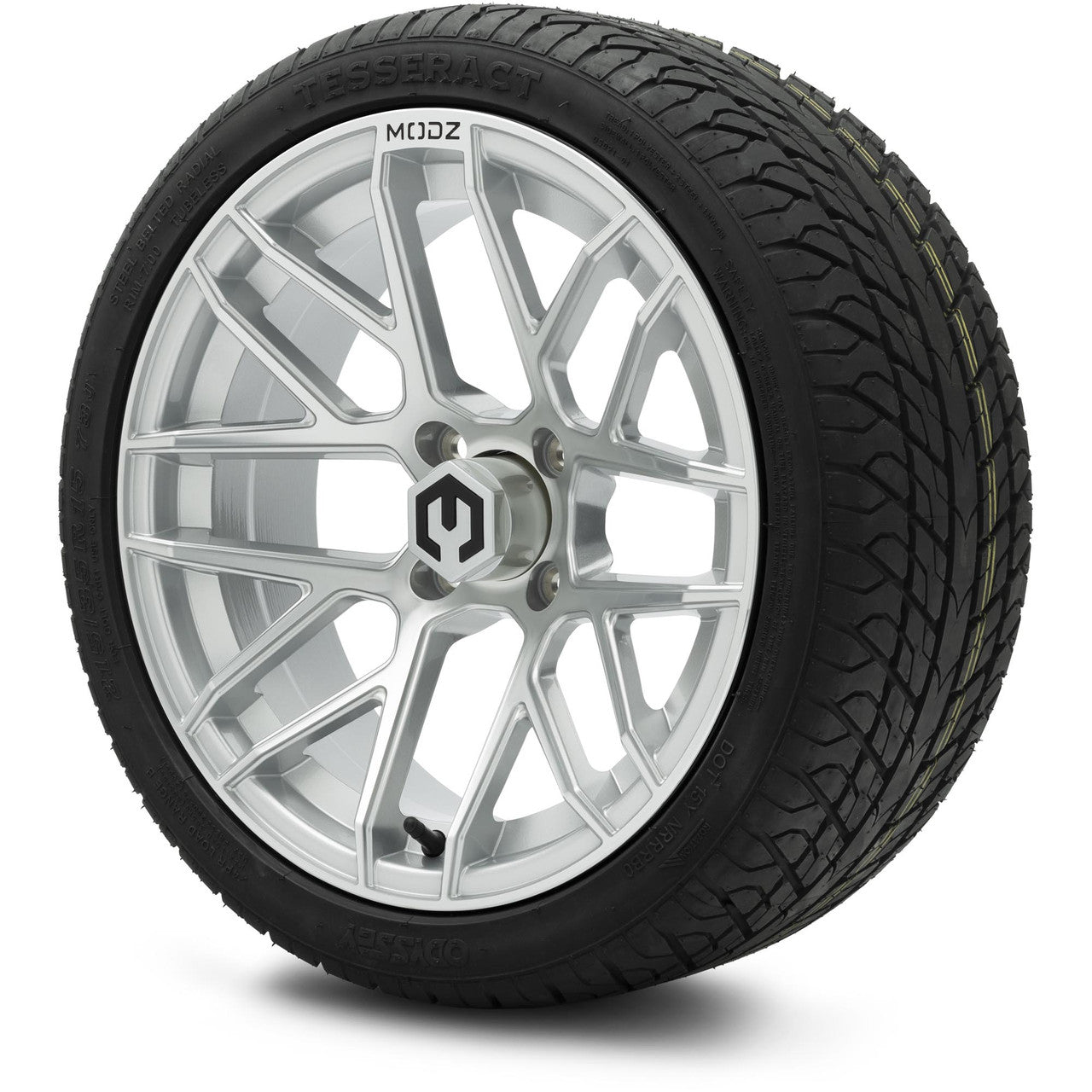 MODZ® 15" Matrix Silver Wheels & Street Tires Combo
