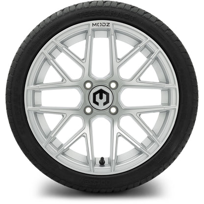 MODZ® 15" Matrix Silver Wheels & Street Tires Combo