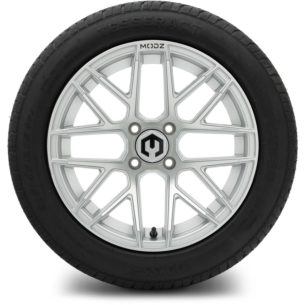 MODZ® 15" Matrix Silver Wheels & Street Tires Combo