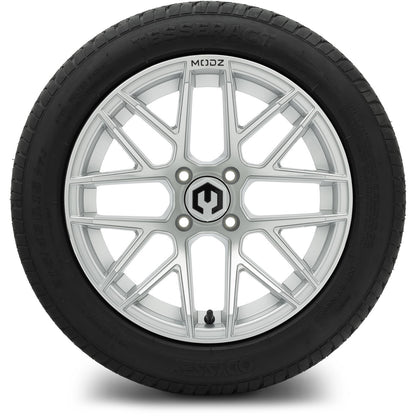 MODZ® 15" Matrix Silver Wheels & Street Tires Combo