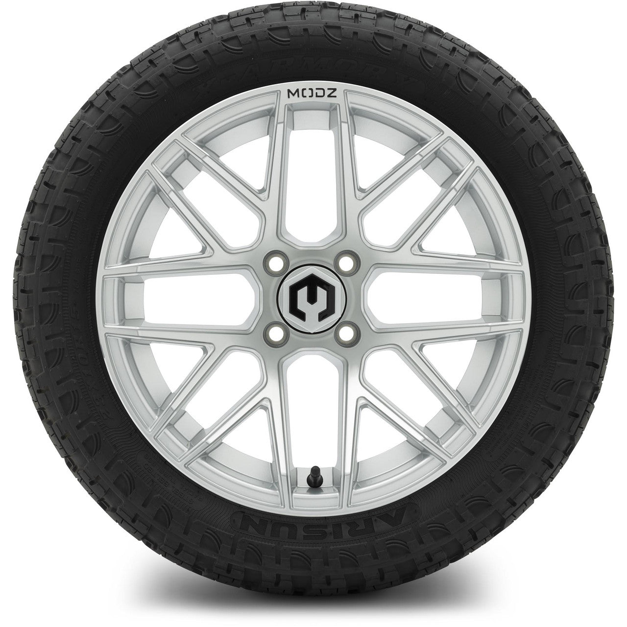 MODZ® 15" Matrix Silver Wheels & Off-Road Tires Combo