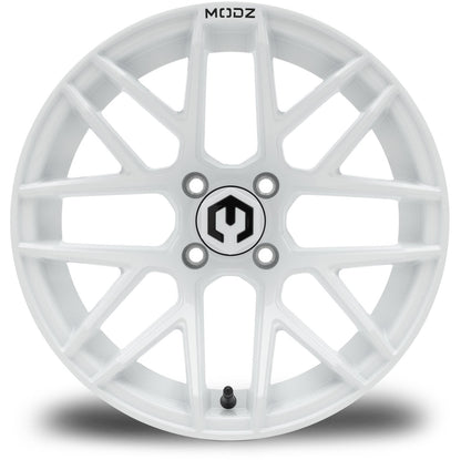 MODZ® Matrix Glossy White 15" Golf Cart Wheel