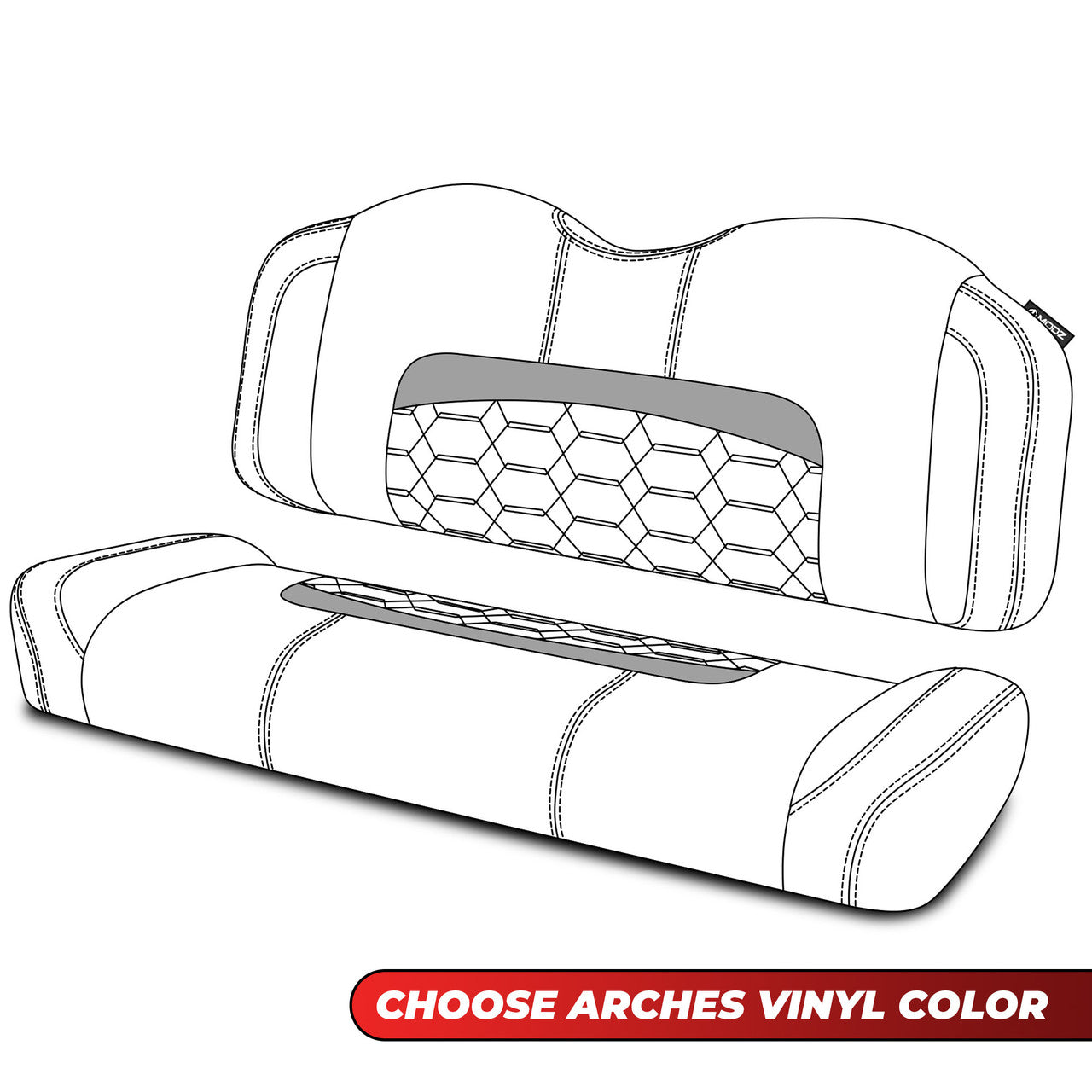 MODZ® RSC1 Top Stitch Rear Seat Cushion - Custom
