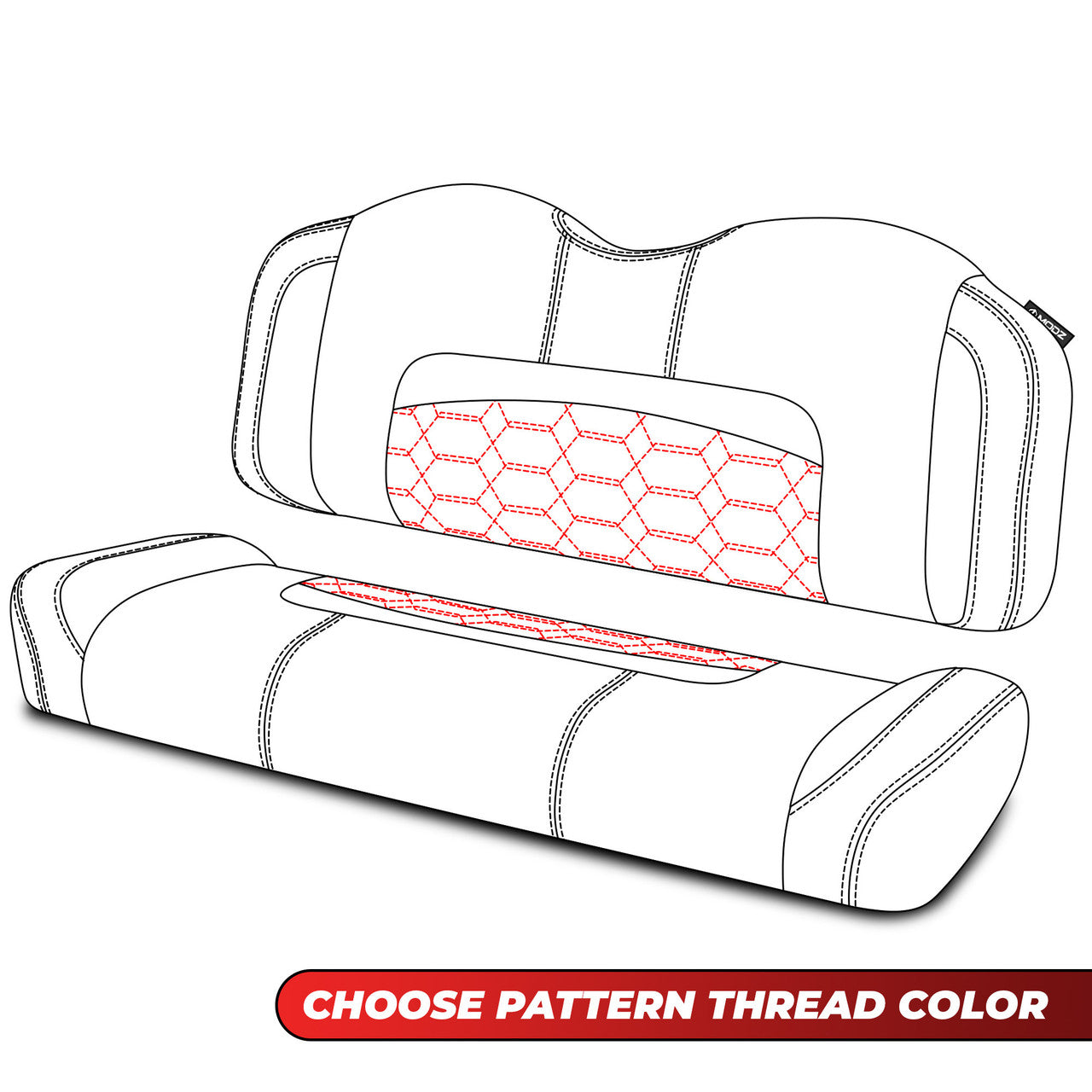 MODZ® RSC1 Top Stitch Rear Seat Cushion - Custom