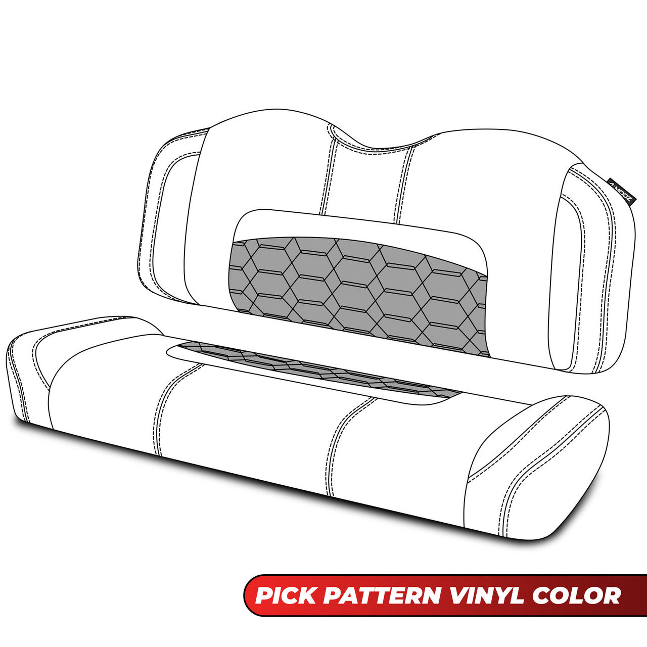 MODZ® RSC1 Top Stitch Rear Seat Cushion - Custom