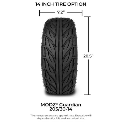 MODZ® 14" Blitz Chrome Wheels & Street Tires Combo