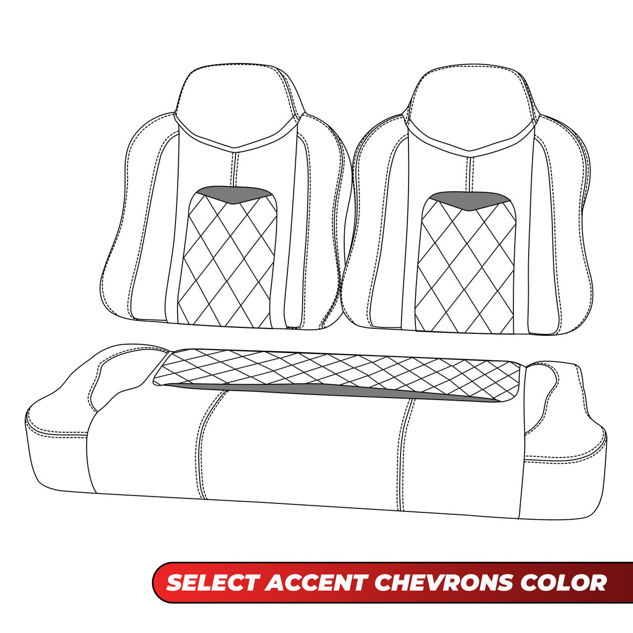 MODZ® FS3 FRONT SEAT FOR CLUB CAR & EZGO - CUSTOM