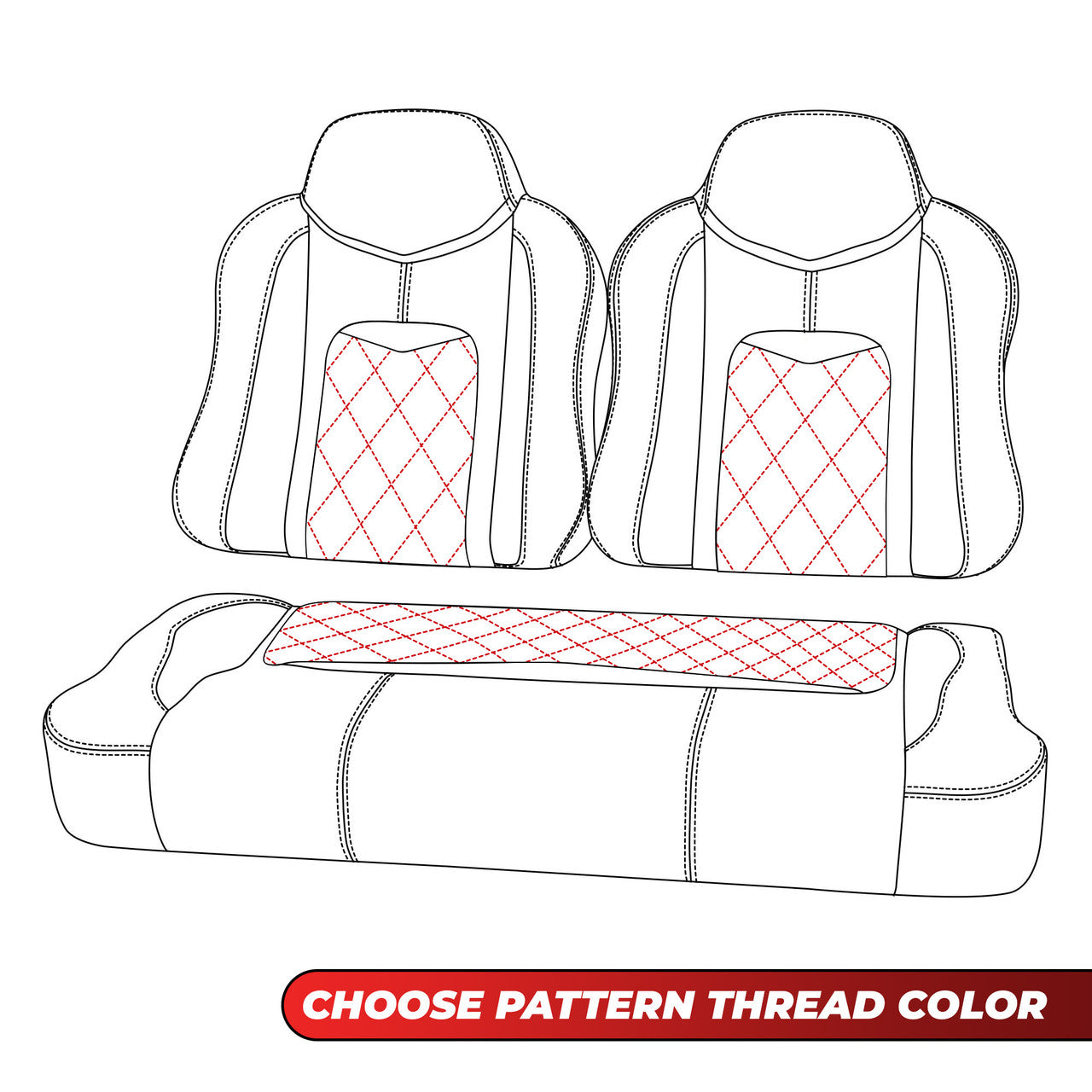 MODZ® FS3 FRONT SEAT FOR CLUB CAR & EZGO - CUSTOM