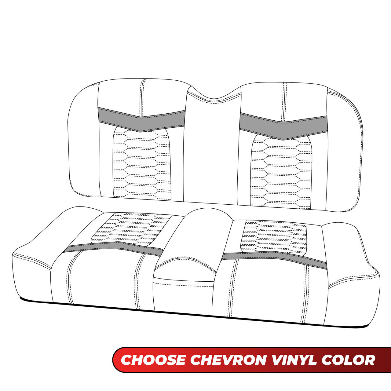MODZ® FSX FRONT SEAT FOR CLUB CAR, EZGO, ICON/EV1 & YAMAHA - CUSTOM
