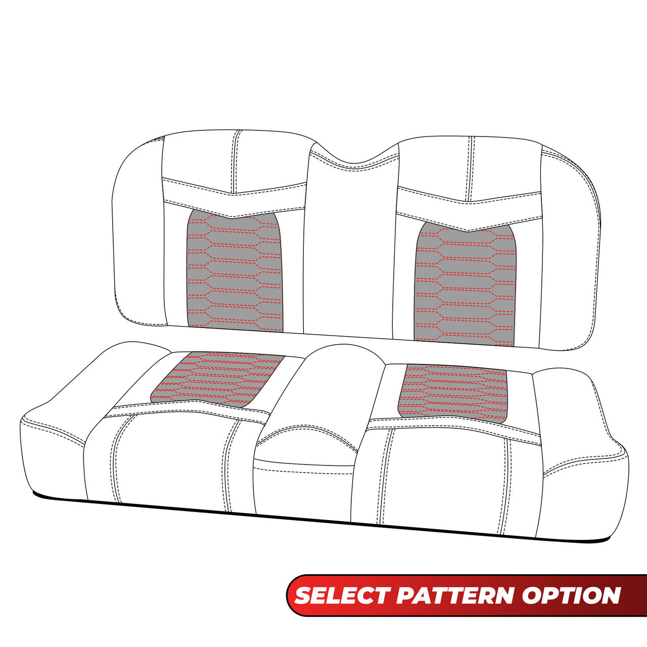 MODZ® FSX FRONT SEAT FOR CLUB CAR, EZGO, ICON/EV1 & YAMAHA - CUSTOM