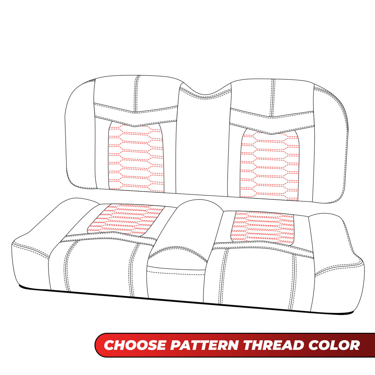 MODZ® FSX FRONT SEAT FOR CLUB CAR, EZGO, ICON/EV1 & YAMAHA - CUSTOM