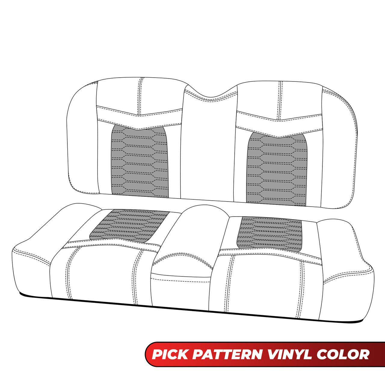 MODZ® FSX FRONT SEAT FOR CLUB CAR, EZGO, ICON/EV1 & YAMAHA - CUSTOM