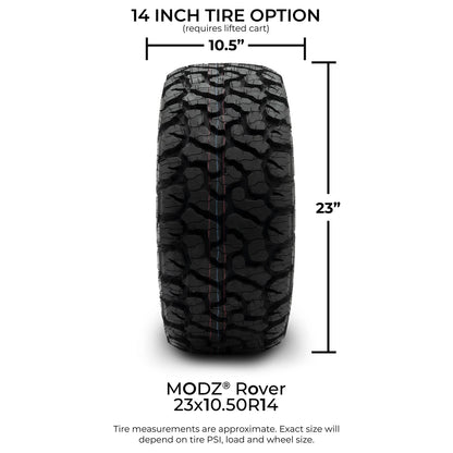 MODZ® 14" Godfather Gunmetal Wheels & Off-Road Tires Combo
