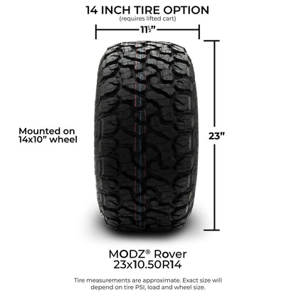 MODZ® 14" Assassin Chrome Wheels & Off-Road Tires Combo