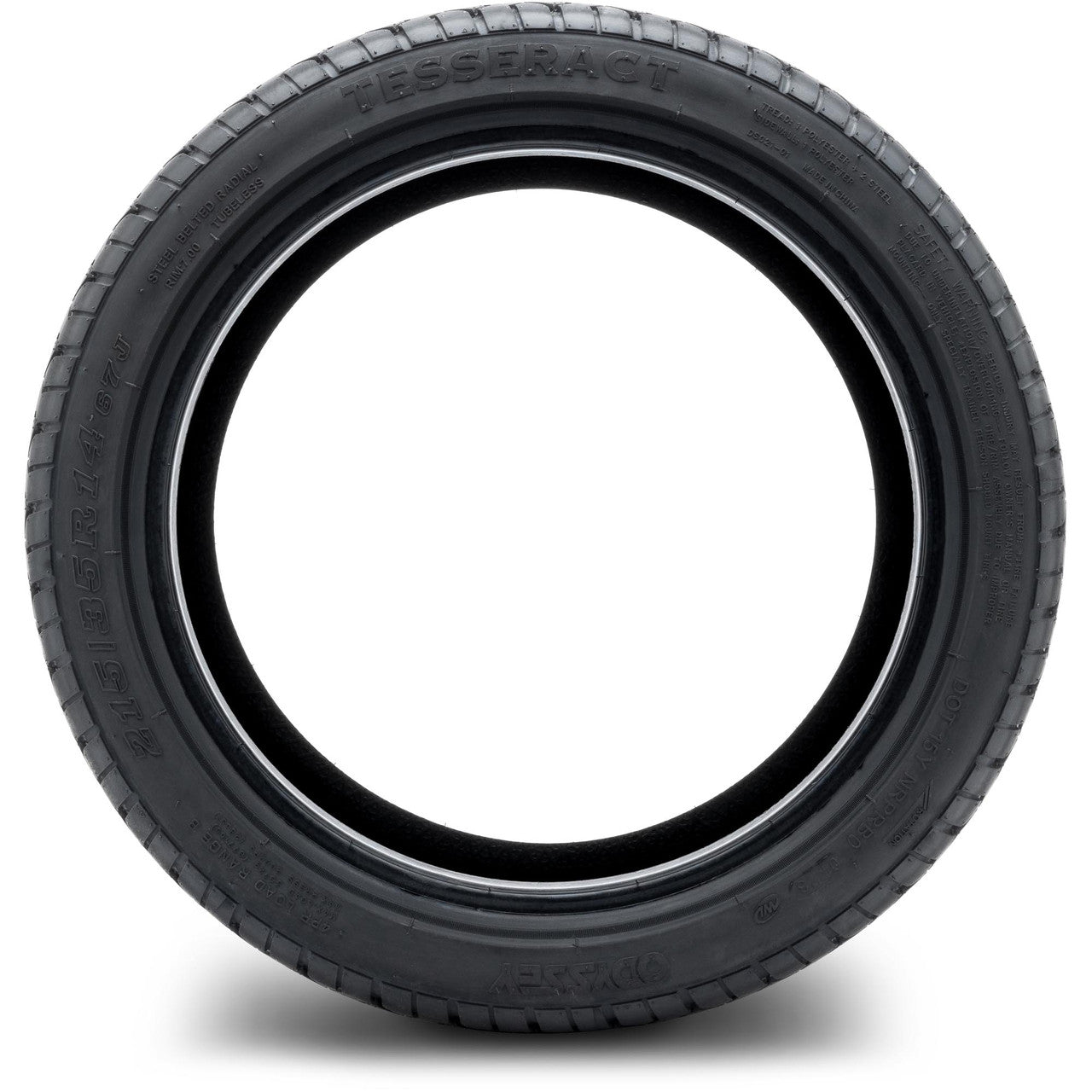 Odyssey Tesseract Steel-Belted Street Golf Cart Tire 215/35-14