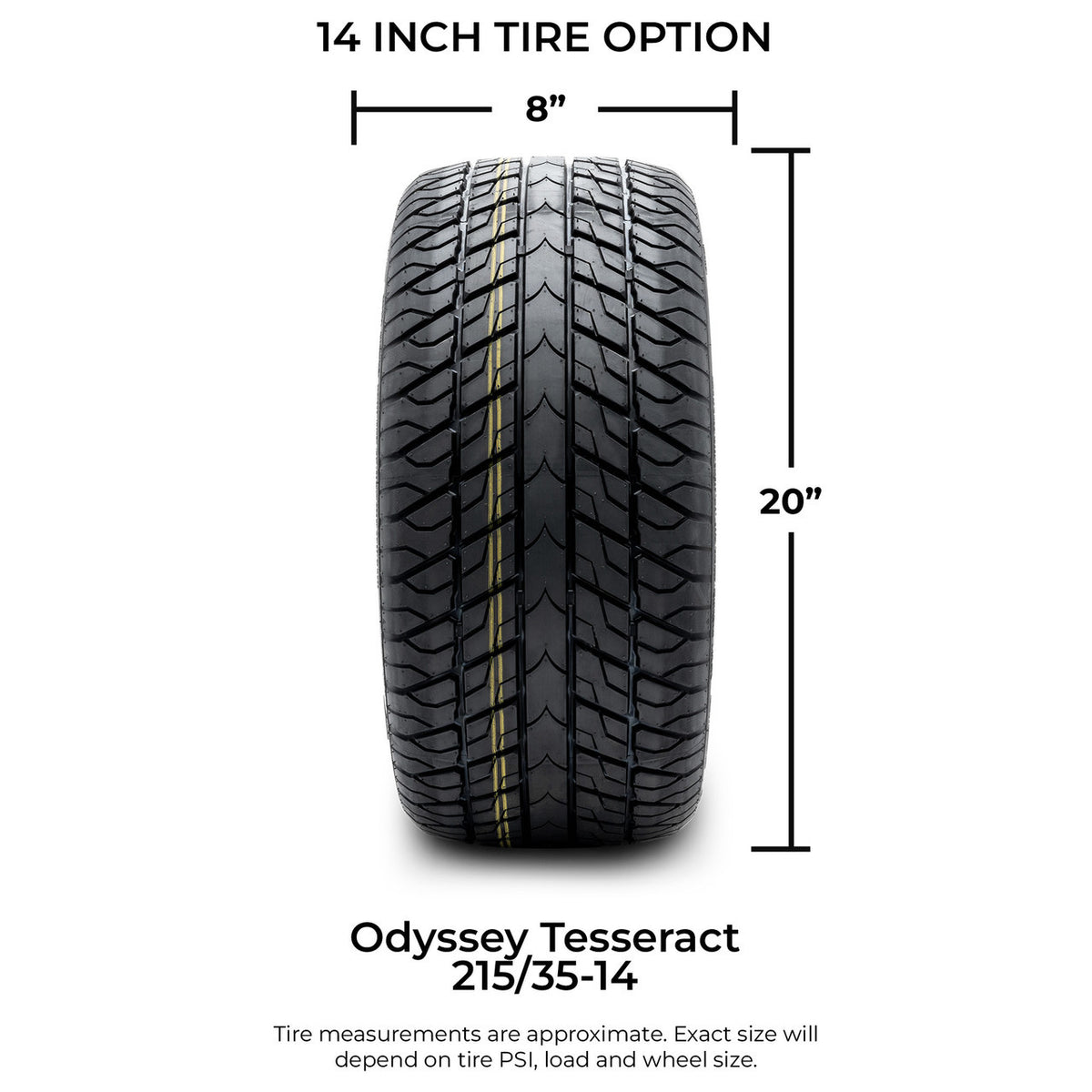 MODZ® 14" Chaos Silver Wheels & Street Tires Combo