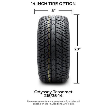 MODZ® 14" Renegade Matte Bronze Wheels & Street Tires Combo