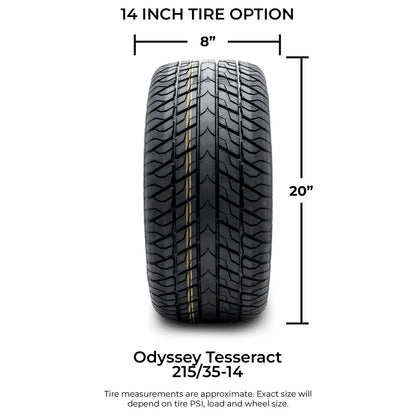MODZ® 14" Blitz Matte Black Wheels & Street Tires Combo