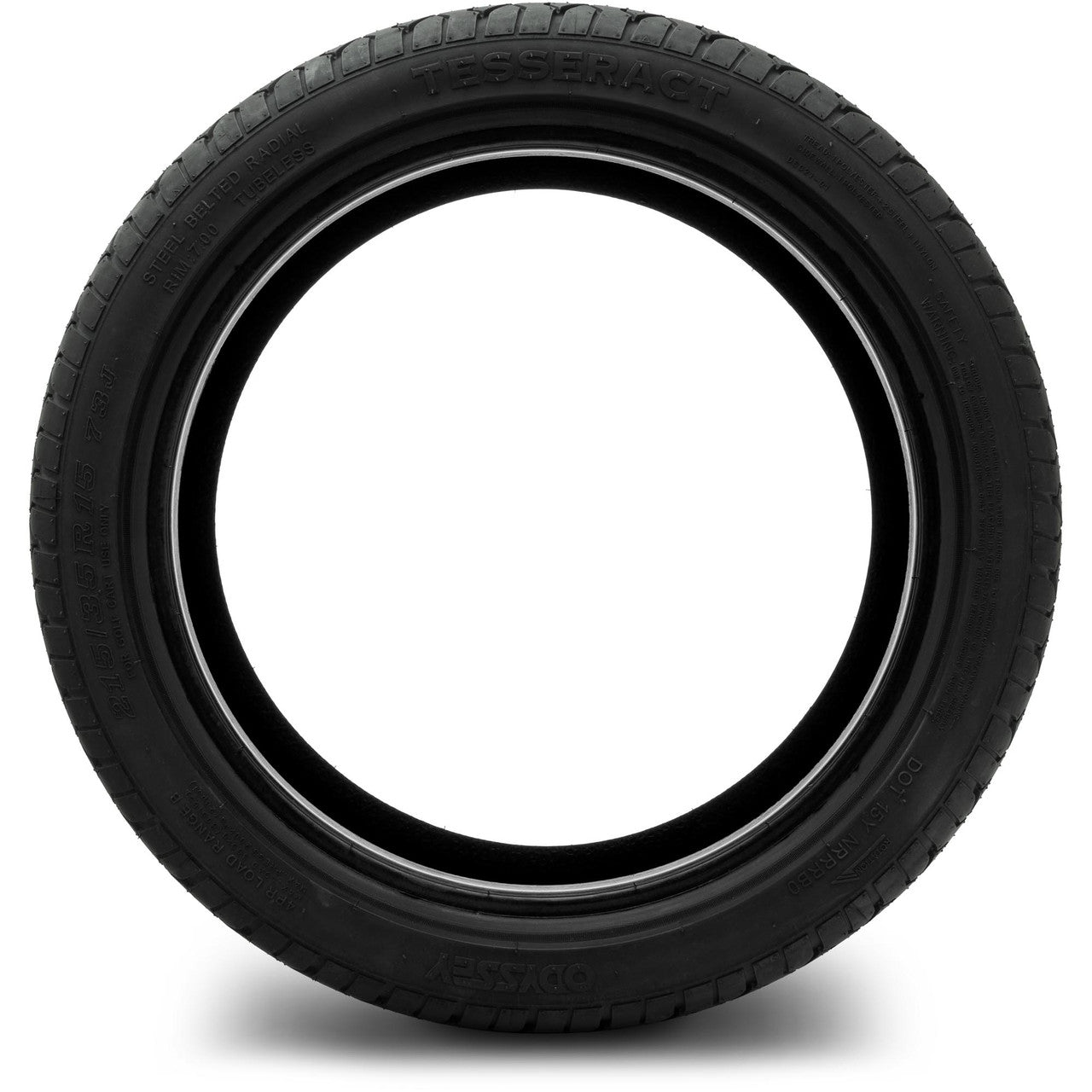Odyssey Tesseract Steel-Belted Street Golf Cart Tire 215/35-15