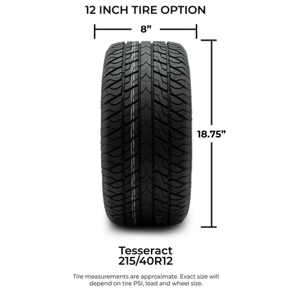MODZ® 12" Matrix Glossy White Wheels & Street Tires Combo