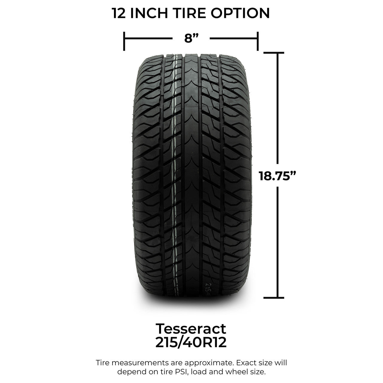 MODZ® 12" Vampire Glossy Black Wheels & Street Tires Combo