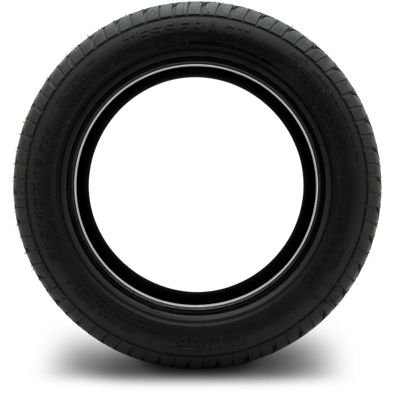 Odyssey Tesseract Steel-Belted Street Golf Cart Tire 215/40-12
